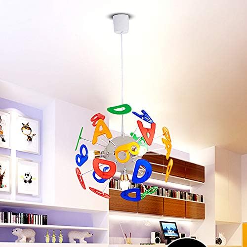 Miniatura 2 de Lámpara colgante decorativa para habitación de niños, luz ambiental CraftThink para niños, candelabro de letras de globo de 15.75 pulgadas de ancho