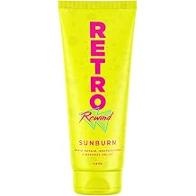 RETRO Rewind Sunburn After Sun Cream, Rapid Repair and Redness Relief, Yellow, 3.4 oz, Travel Size, Hydrating Moisturizer for Sun Damaged Skin