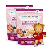 Ready, Set, Food! Organic Puffs | Peanut Butter Berry (2 Pack) | Organic Baby Toddler Puffs with 9 Top Allergens | No Sugar Added