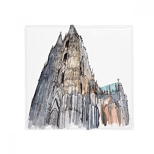 Tapis de sol Cathédrale de Cologne 60x60cm antidérapant multicolore pour salon