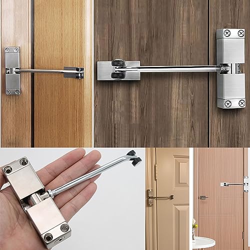 Spring Door Closer, Stainless Steel Adjustable Automatic Door Closer For Residential/Commercial Use, Stainless Steel Surface Mounted Door Closer #TOP4