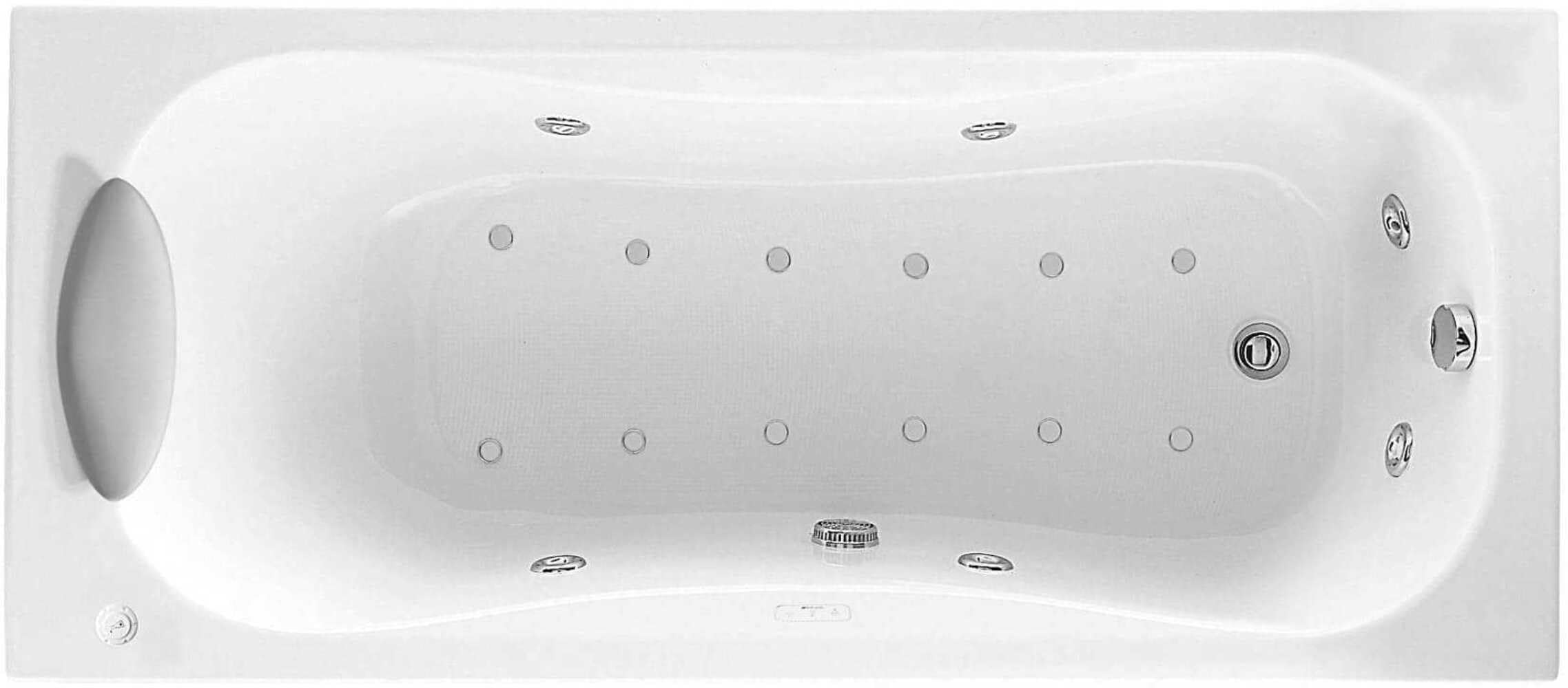 calypso - Bañera plus 170x70 izquierdo aireado llenado blanco 1 panel