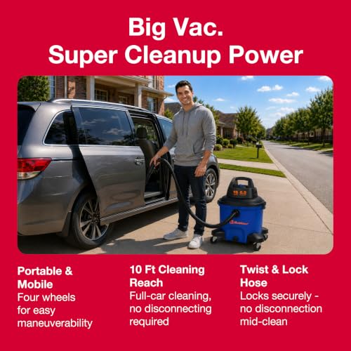 Image of Koblenz WD-16 L4 Wet Dry Vacuum Cleaner, 16 Gallon Wet Dry Vac, 6.5 PHP