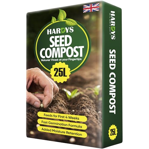 Hardys 25L Balanced Seed Compost - High Nutrient & Slow Release Planting Multipurpose Compost for Seedling, Cutting, Propagation - Indoor & Outdoor Potting Soil for Seeds