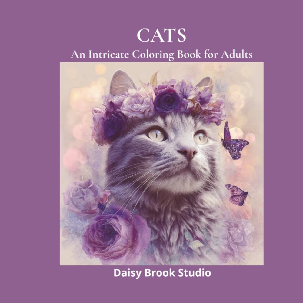 Cats: An Intricate Coloring Book for Adults (Pets & Animals)