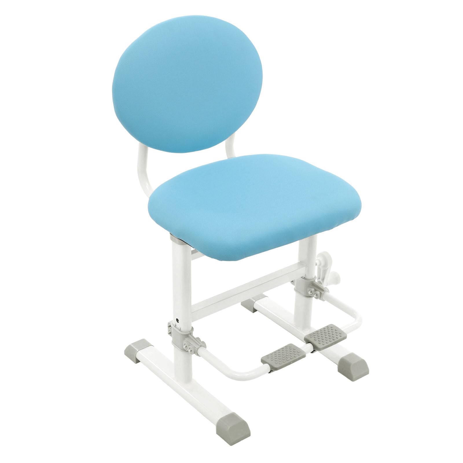 soudesileim Silla de escritorio ergonómica para niños con respaldo y reposapiés, 40 x 41 x 54 cm, altura regulable de 44 a 54 cm, postura corregida (azul)