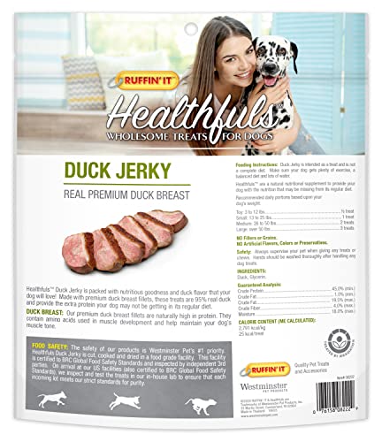Healthfuls Duck Jerky Dog Treats, 16Oz #TOP1