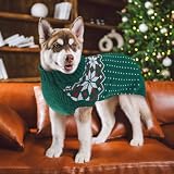 Pullover Kleine Hund, Katzenpullover Weihnachtspulli Hundepullover Yorkie Hundejacke Strick Halten Sie Haustiere Bei Kaltem Wetter Warm, Insbesondere Rassen mit Kurzem Oder Ohne Unterfell, Grün XS