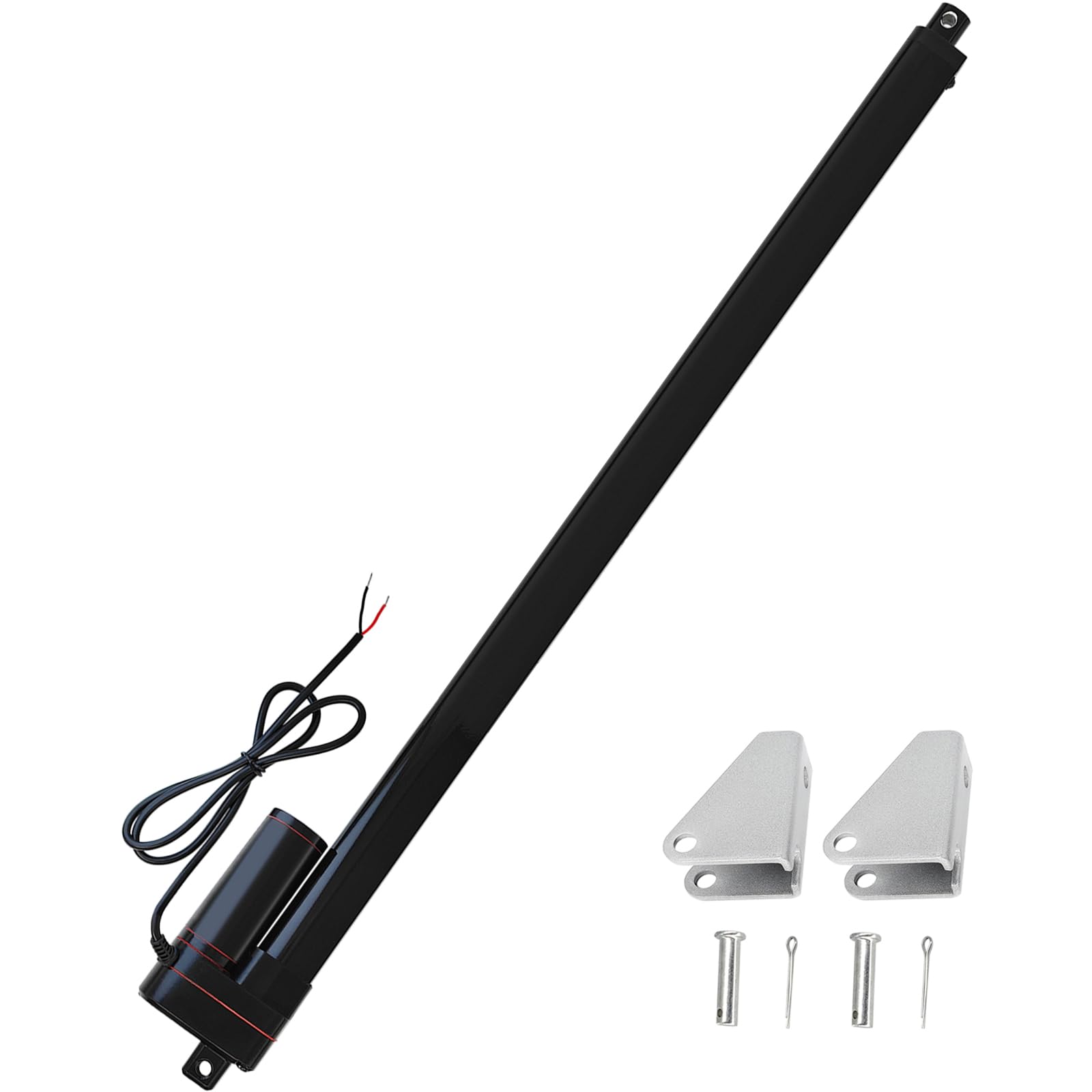 Attuatore lineare da 12 V, 650 mm, resistente, 1500 N, IP65, impermeabile, 10 mm/s, con staffe di montaggio, per aprifinestra, inseguitori solari, domotica
