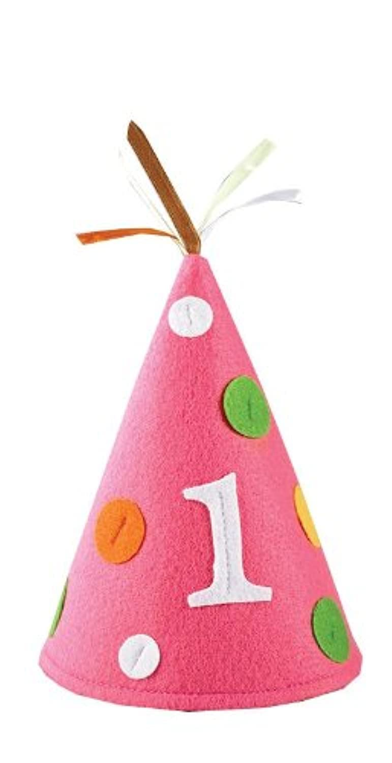 Creative Converting Felt 1st Birthday Pink Party Cone Hat, One Size, Multicolor