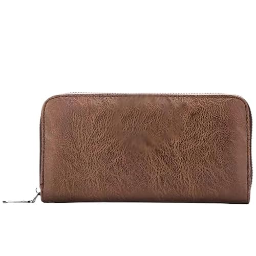 [EKLMCFS] �A�V�����e�B�W�� Long Wallets Brand Leather Purse Handbag Men Smart Wallet Credit Bank Card Holder Fashion Business Casual(Bro