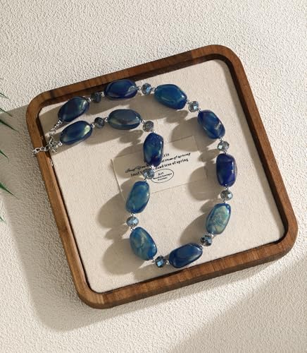 Chunky Beaded Choker Necklaces for Women Large Beads Statement Necklace Collar Costume Jewelry Gifts for Her2