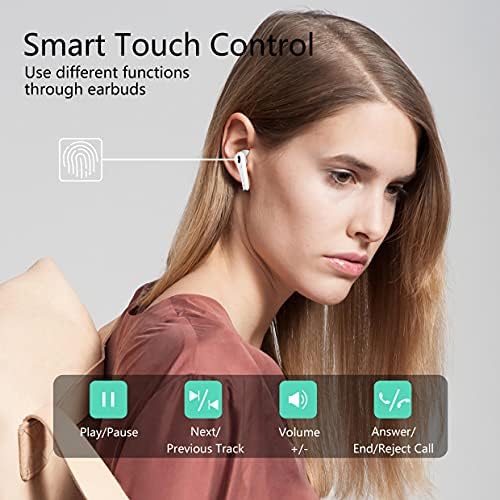 Galaxy A12|A22 5G|S21 5G|S21 Plus 5G|S20 FE|S20 FE 5G Wireless Earbuds Bluetooth 5.0 Headphones 32Hours Standby Playtime Touch Control Bluetooth Stereo Earphones Ultra Deep Bass for Samsung Galaxy A12