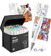 Amazon | Ohuhu マーカーペン 筆タイプ 120色121本 プロ愛用 イラスト