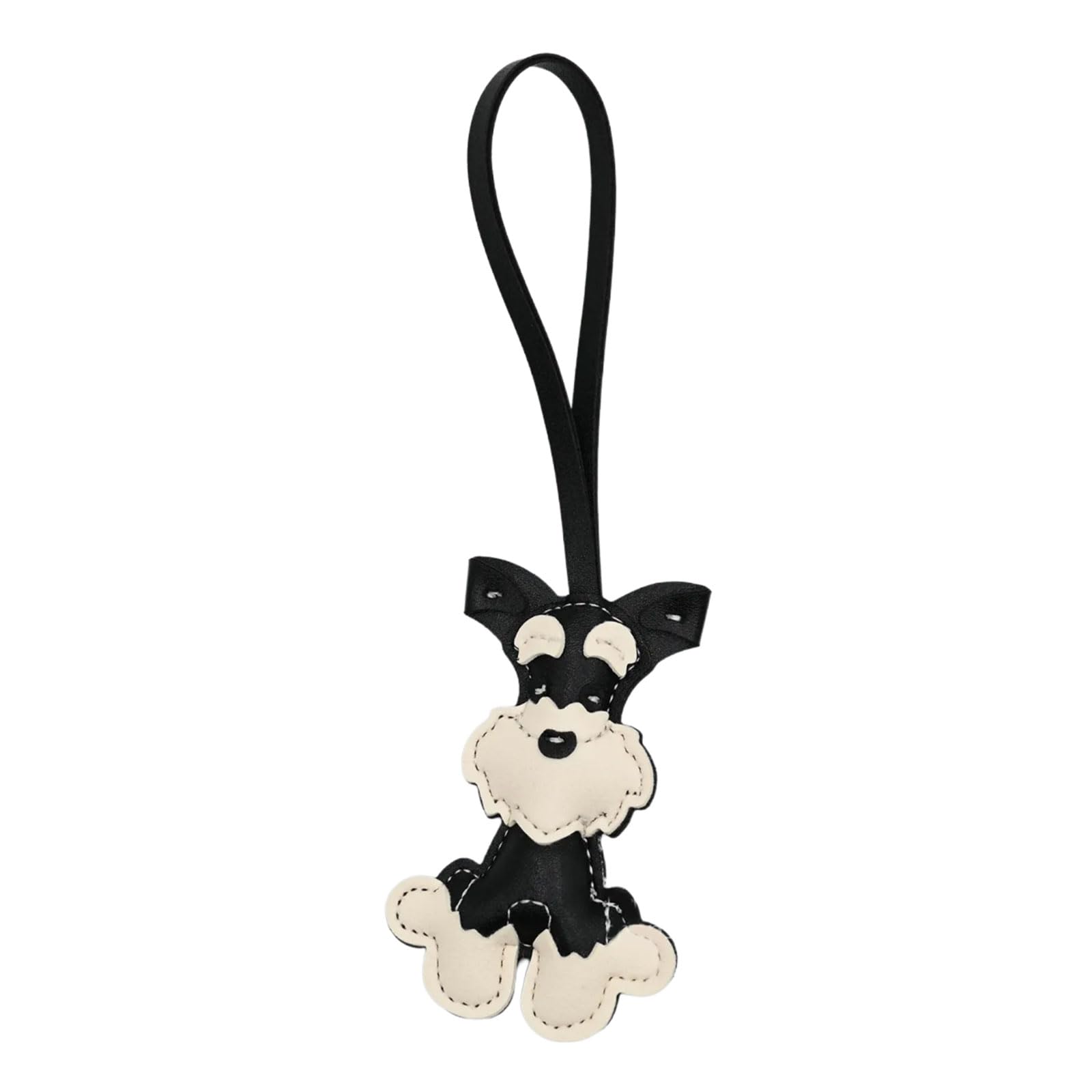 Baodss Multipurpose Schnauzer Dog Keychain Fashion Accessory for Pet Lovers and Stylish Individuals In Sturdy PU Leather