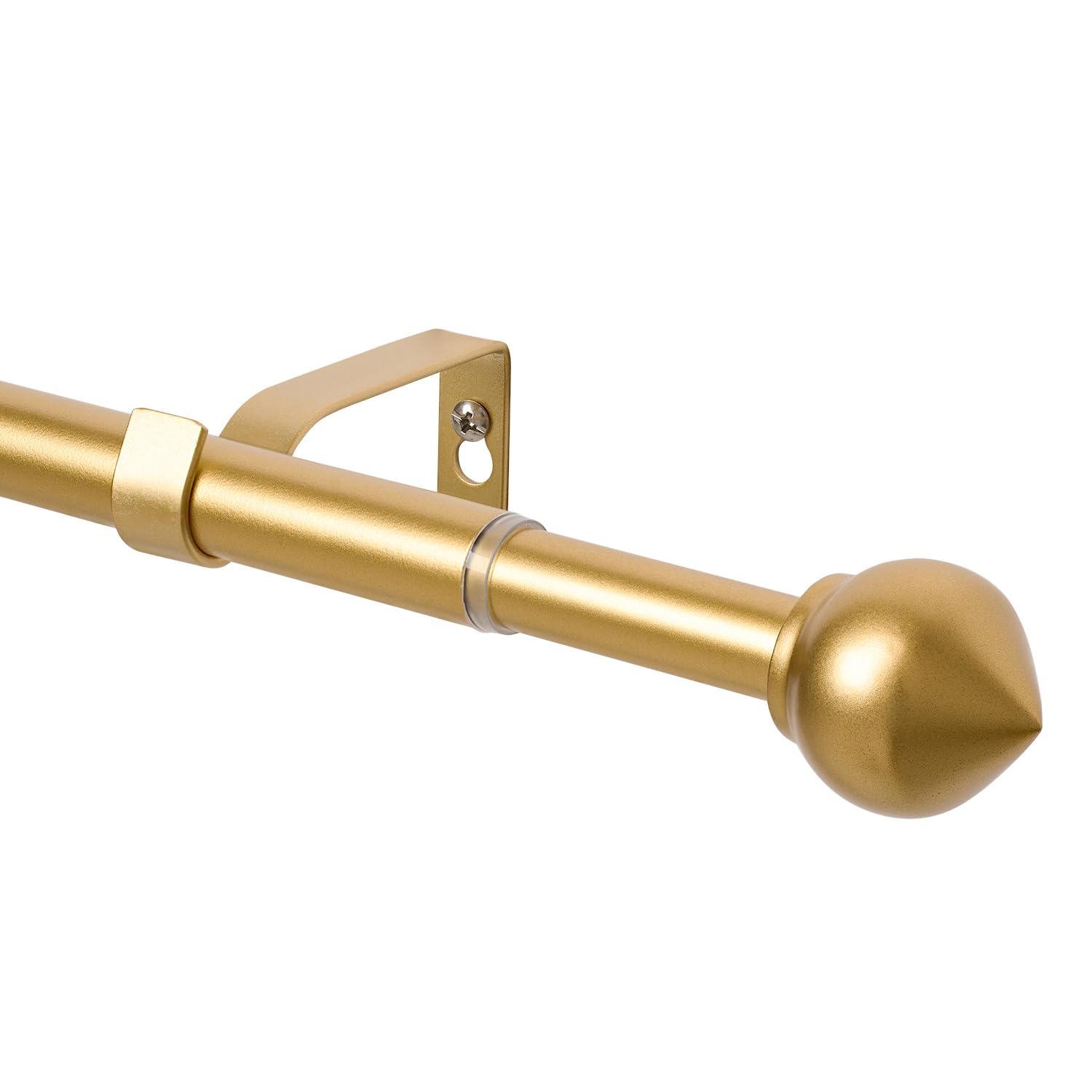 WL.Rocaille Gold Curtain pole with onion head Adjustable curtain track 30 to 80 Inch Extendable metal retractable 76cm to 200cm,for Living Kitchen,Room