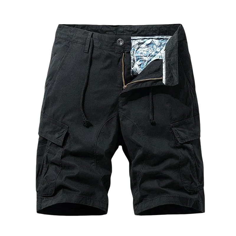 Bermuda cargo homme coton léger avec poches latérales pratiques
