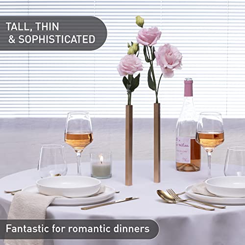 Peleg Design Magnetic Flower Vase - Unique And Modern Set Of 5 Gold Aluminum Vases For Home Garden Décor | 9.4 X 0.6 X 0.6 Inches | Suitable For Both Real And Artificial Flowers #TOP1