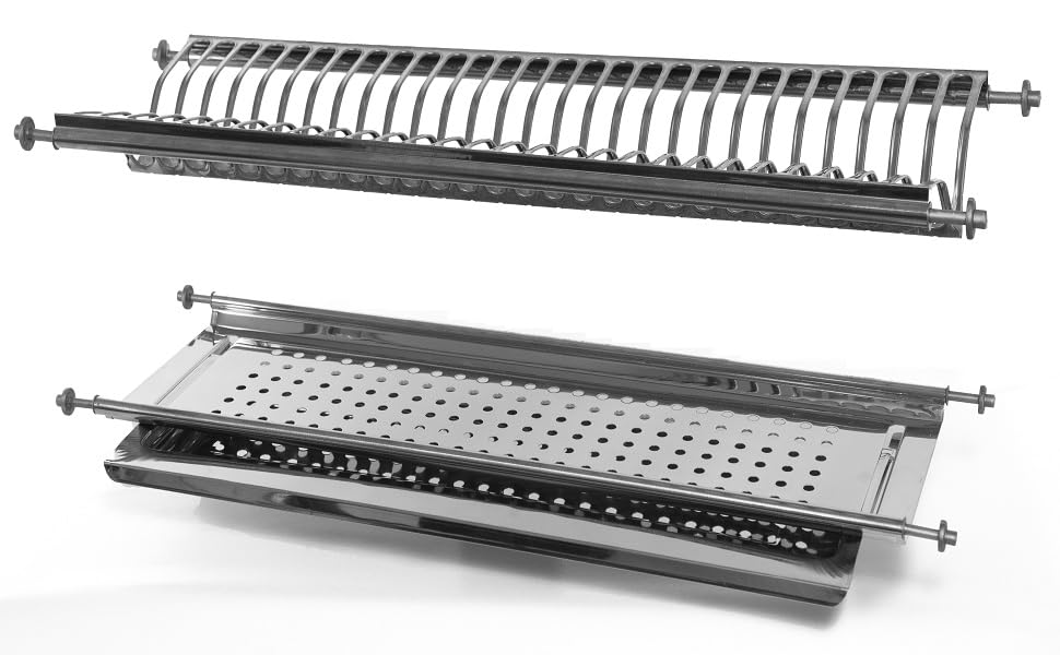 SCOLAPIATTI COLAPIATTI AD INCASSO DI 86 CM ACCIAIO INOX...