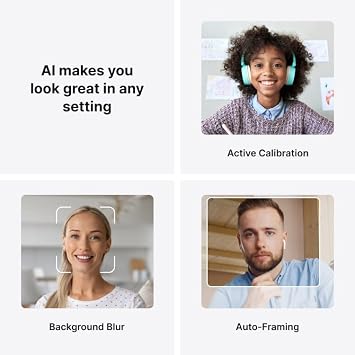 Lumina 4K Webcam: Studio-Quality Webcam Powered by AI. Look Great on Every Video Call. Compatible with Mac and PC (Gold)