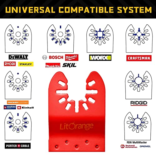 Litorange 20 Pcs Oscillating Saw Blades, Professional Wood/Metal/Plastic Universal Multitool, Quick Release Saw Blades Titanium Oscillating Multitool Blade for Wood, Metal and Hard Material 5 Litorange 20 Pcs Oscillating Saw Blades, Professional Wood/Metal/Plastic Universal Multitool, Quick Release Saw Blades Titanium Oscillating Multitool Blade for Wood, Metal and Hard Material - Image 5