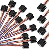 15 Pcs 5 Pin DC 12V SPDT Relay Socket Harness Base Wire Cable Relay Socket for Car Truck Automotive Motor