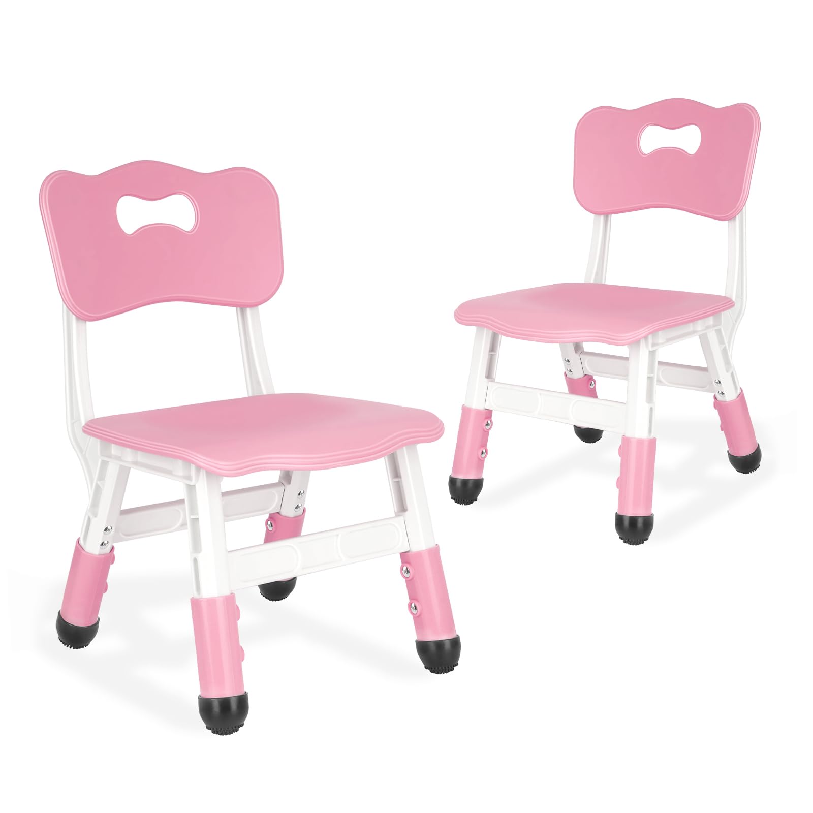 Kids Chair Adjustable Height Children Chairs Suitable for Children Age 2-8 with Foot Covers for Home Classroom Kindergarten and Children's venues Two-Pack