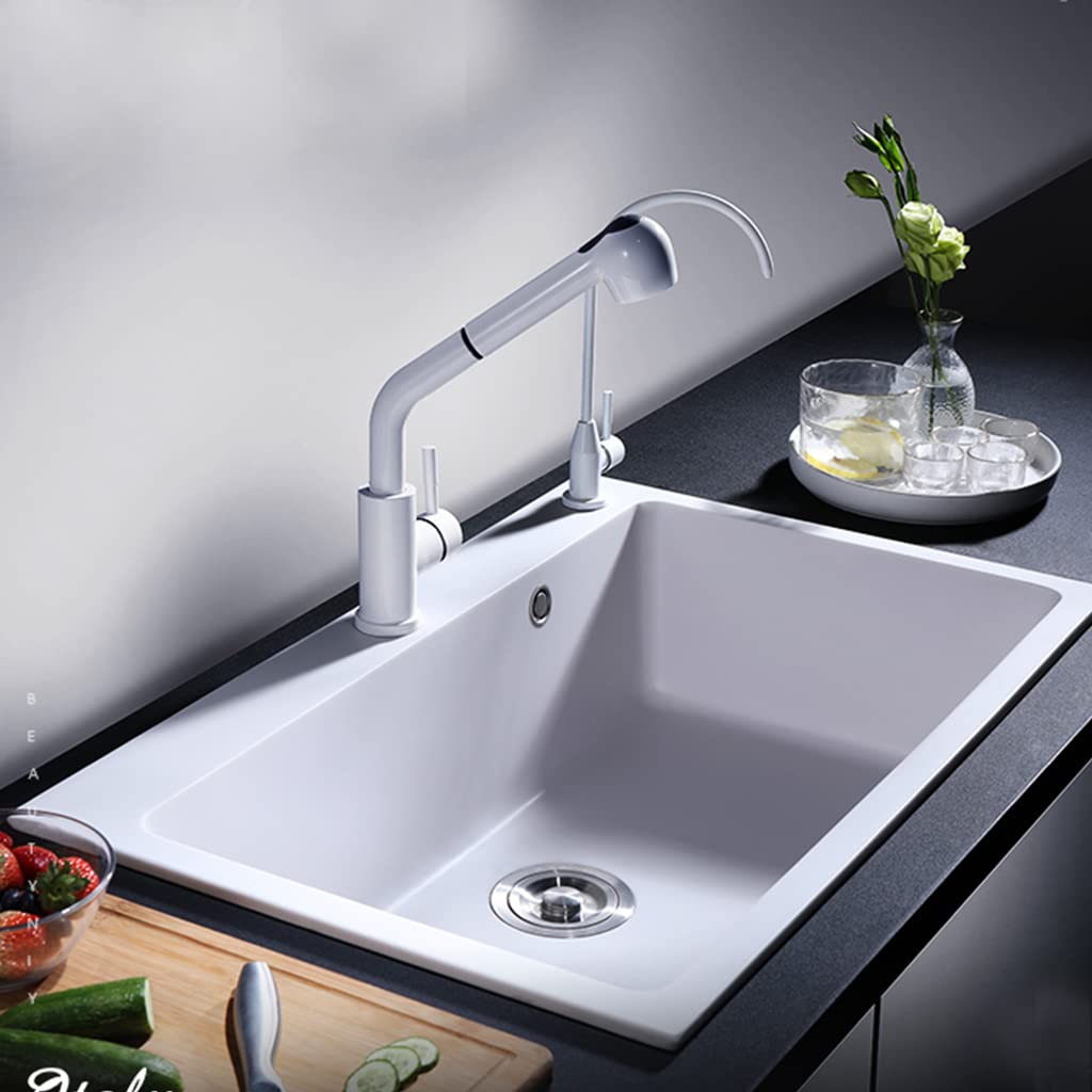 手造り流し台　シンク　ホワイト　玉石 Amazon.co.jp: クォーツストーンホワイトシンクキッチンシンク家庭用