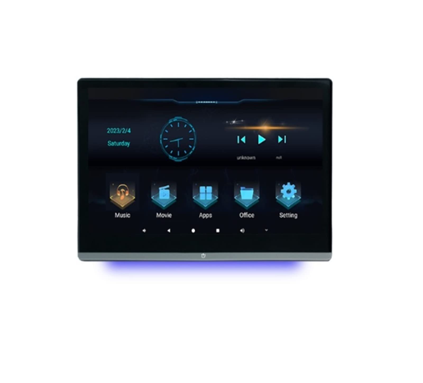 Lettore DVD portatile per lettori video per poggia Display Android esterno ultra sottile da 13,3 pollici WIFI4 + 64GDisplay for poggiatesta for auto da 13,3 pollici con schermo rotante HD(Size:13.3 in