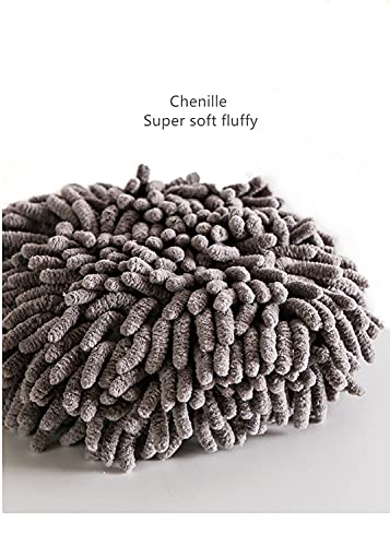 Yaocoral 2 Pack Chenille Hand Towels,Kitchen Bathroom Hand Towels With Hanging Loops,Quick Dry Hand Bath Towel Hanging Absorbent Microfiber Hand Towels #TOP2