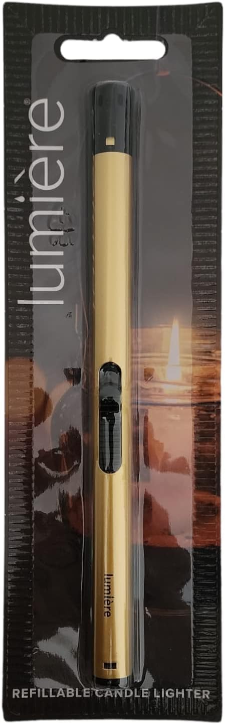 Candel Lumiere Refillable Lighter for Candle BBQ Camping (Gold)