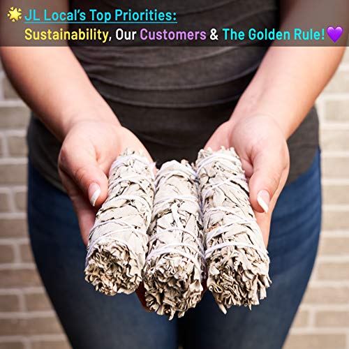 6" 3 Pack White Sage Smudge Sticks | 6-Inch Large Wanderlust Smudging Wand Incense Stick For Cleansing, Purifying, Healing, Meditation, Yoga, Blessing New Home (3 Pack) #TOP6