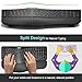 Arteck Split Ergonomic Keyboard with Cushioned Wrist and Palm Rest, 2.4G USB Wireless Comfortable Natural Ergonomic Split Keyboard, for Windows Computer Desktop Laptop