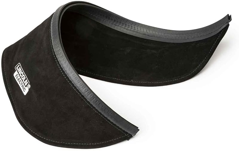 Split Leather Helmet Bib with Press Fit Seal | Compatible with Most Welding Helmets | KP3729-1