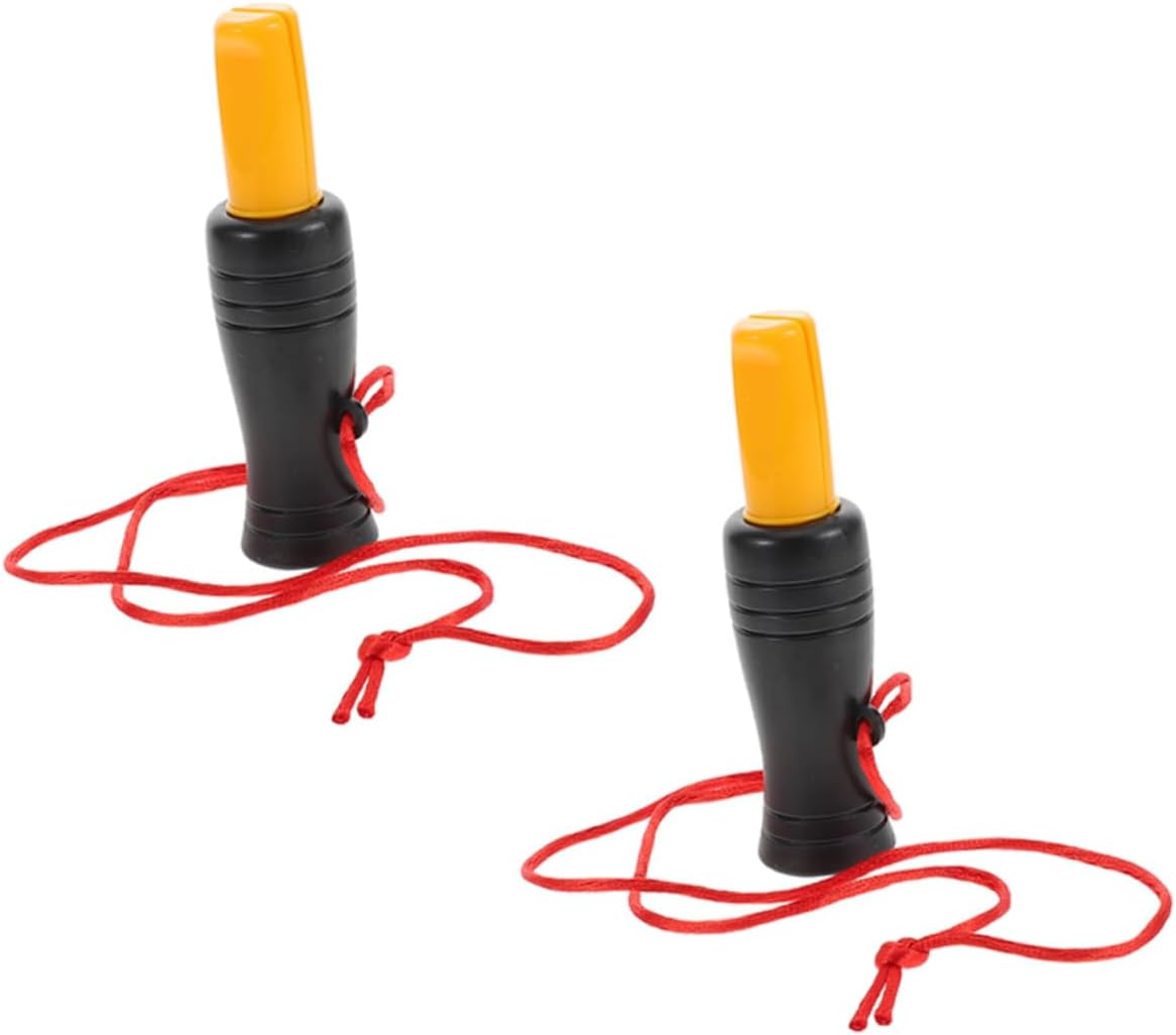 Healifty 2pcs Outdoor Duck Call Whistle Set, Plastic Double-barreled Duckbill Design, Mimics Authentic Duck Sounds to Attract Birds, for Lakes and Bird Watching