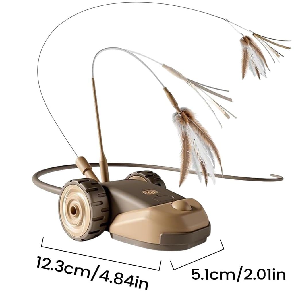 Bâton de taquinerie électrique en Plumes, Voiture de Course, télécommande for Chat, Dispositif de taquinerie, Jouet for Animaux de Compagnie(B)