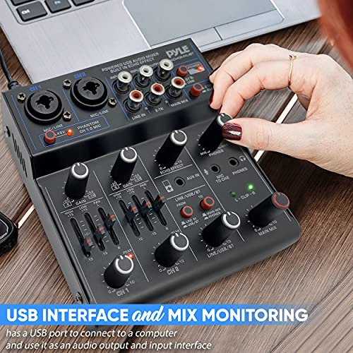 Pyle PAD43MXUBT Professional Wireless Dj Audio Mixer thumb #3