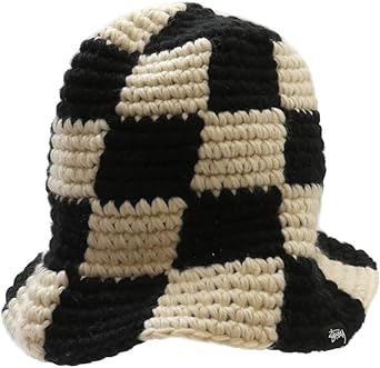 Amazon | [ステューシー] CHECKER KNIT BUCKET HAT バケット