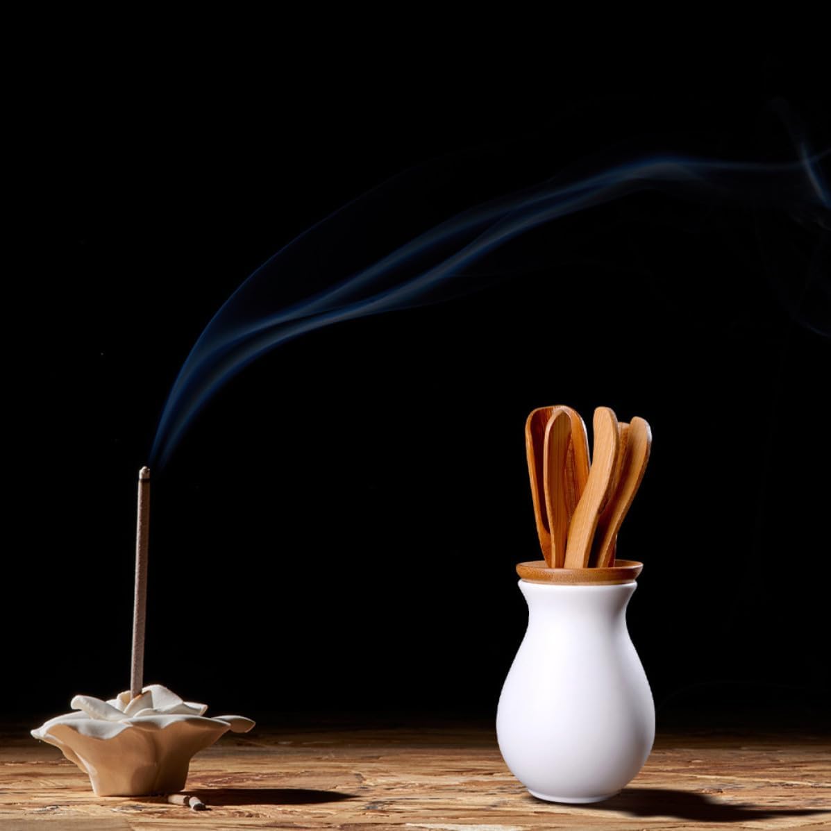 Tea Ceremony Accessories Ceramic Bamboo Tea Making Tool Holder image 4