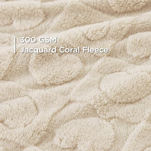 Bedsure Hundedecke für Haustier Hunde Katzen Welpen Weiche Warme Matte, flauschig und weich, Cremeweiß 60x80 cm