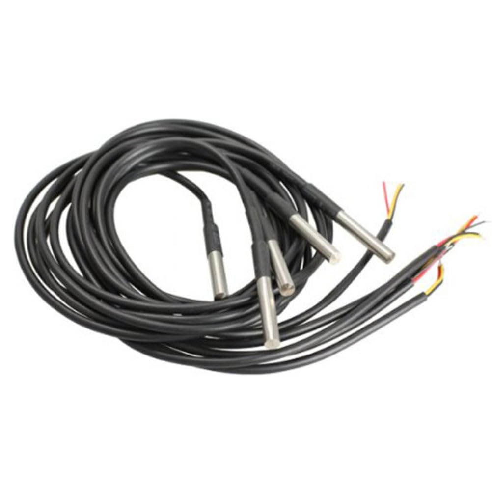 WINOMO 5pcs DS18B20 Température étanche capteurs anti-ride de température (Noir)