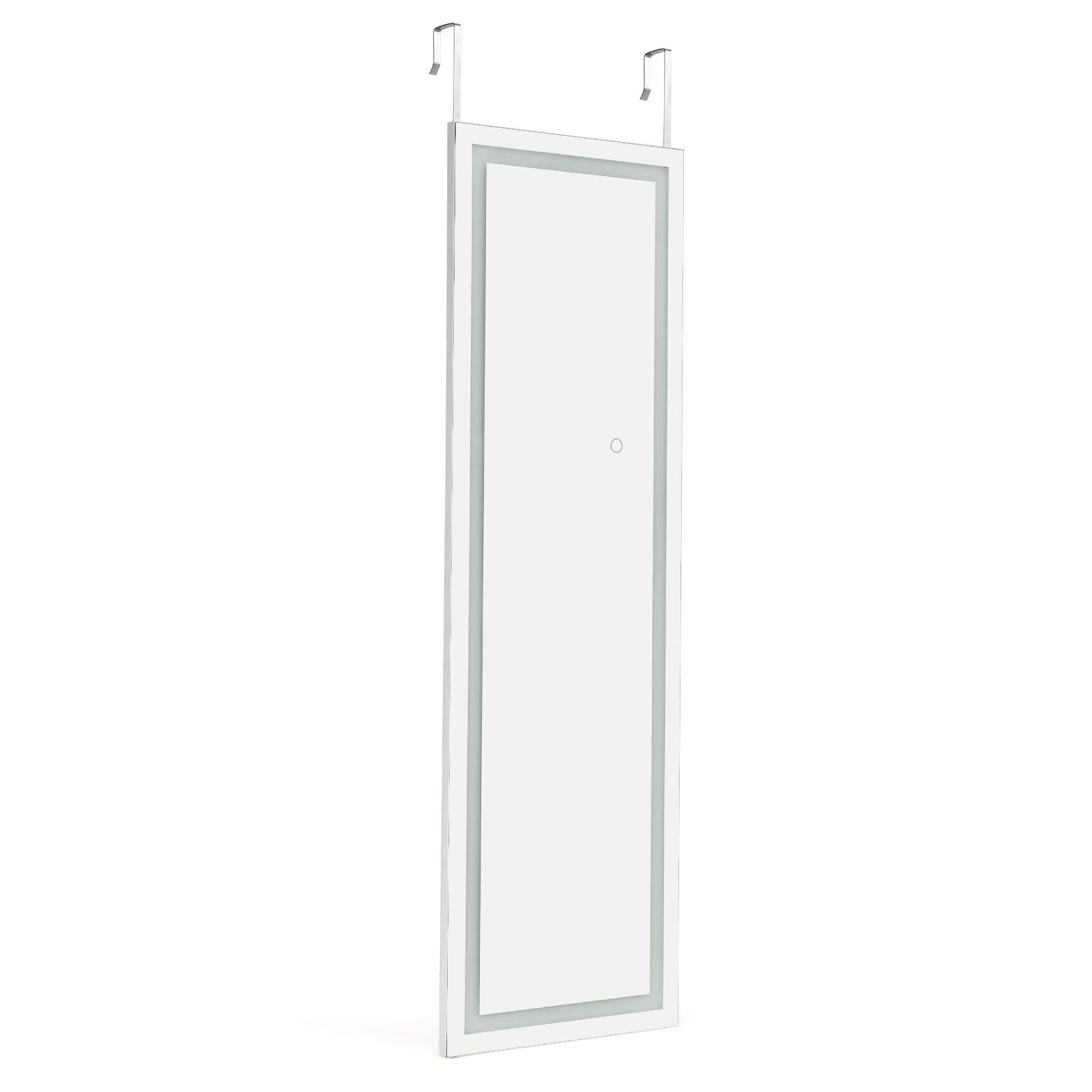 COSTWAY Espejo de Pared con LED Iluminación Ajustable Espejo Cuerpo Entero para Dormitorio Salón Entrada