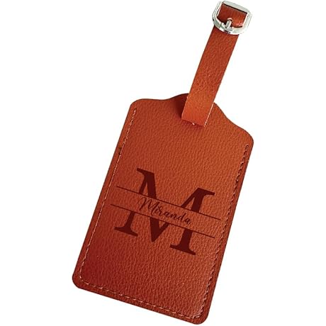 Custom Leather Luggage Tag with Monogram: Express Your Style While Traveling