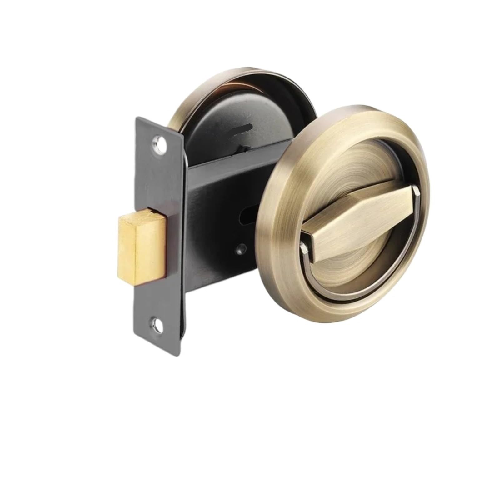 YXINAER Round Recessed Door Lock Recessed Invisible Hidden Door Lock
