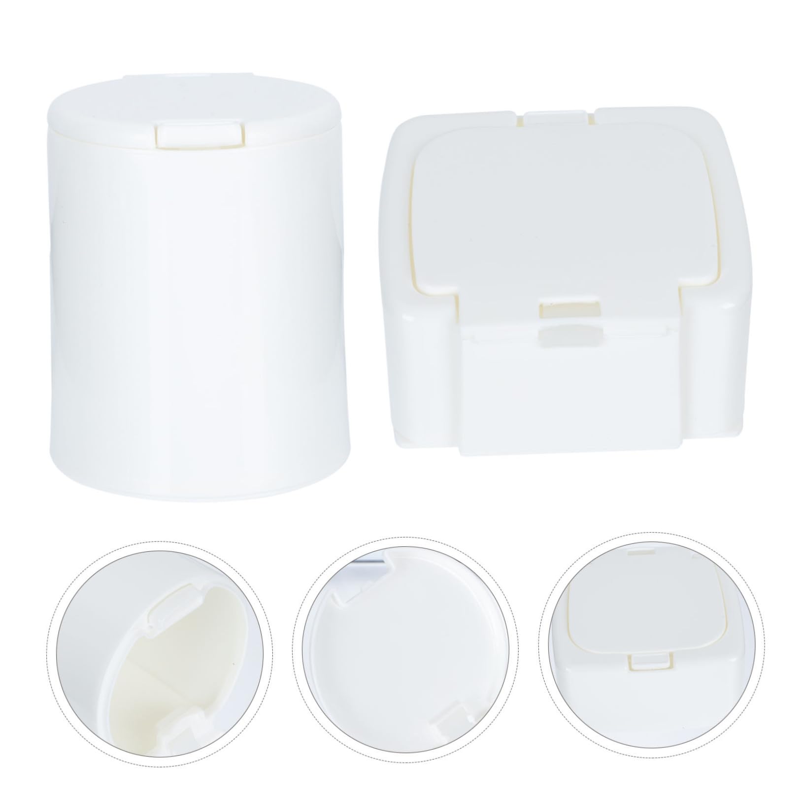 Cabilock 6stücke Praktische Pp Baumwollstäbchen Aufbewahrungsbox Mit Deckel Staubdichter Behälter Für Wattepads Und Kleine Gegenstände Für Badezimmer Kosmetikorganisation