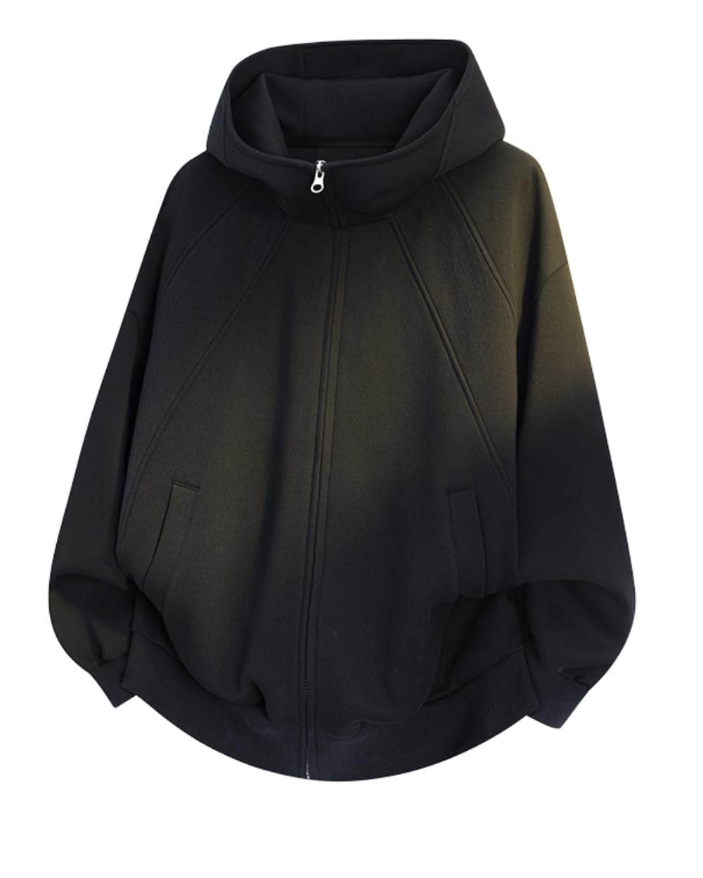 [foveitaa] パーカー メンズ ジップ アップ 秋服 ビッグ シルエット プルオーバー スウェットシャツ おしゃれ 長袖 無地 フード付き ゆったり シンプル カジュアル 大きいサイズ 男女兼用 春秋冬