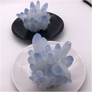 Crystal Gift Collectionn 1pc Natural Blue Crystals Quartz Cluster Freeform Reiki Stones Room Home Office Aquarium Decoration Accessories Gemstone Home CrystalMeditation Gift Crystal Cluster (Size : 4
