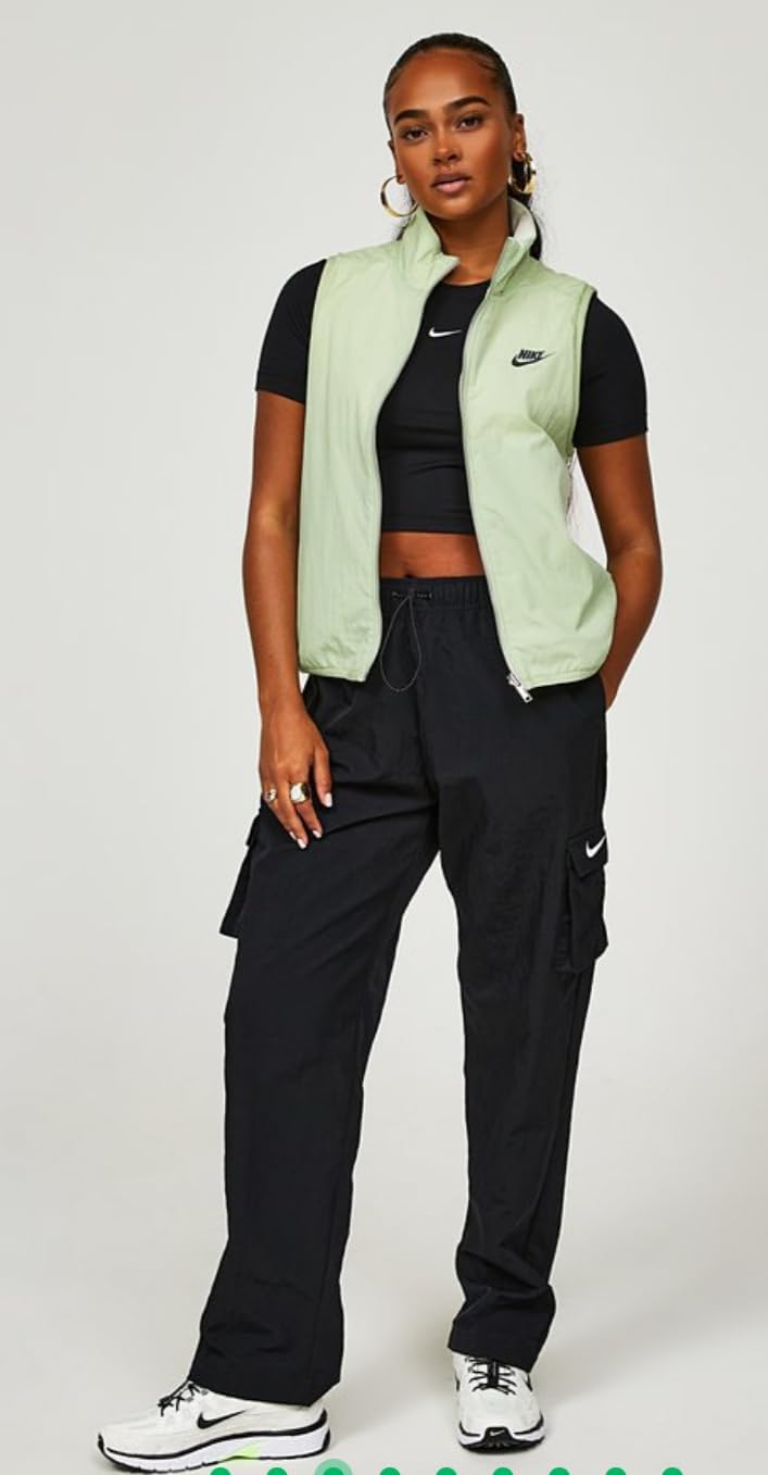 Nike Women's Sportswear Utility Reversible Gilet, Honey Dew/Sea Glass, MEDIUM