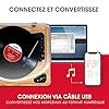 ion audio air lp platine vinyle bluetooth à trois vitesses (33, 45 et 78 tours) avec conversion usb finition bois
