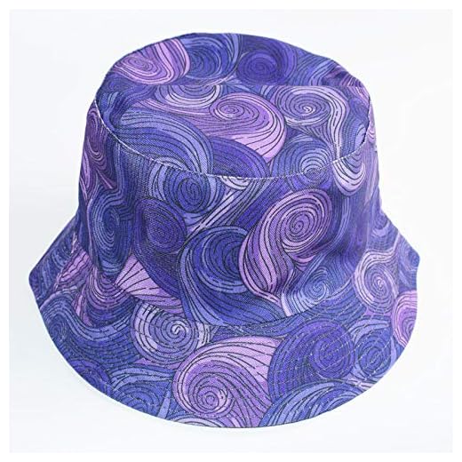 ZHENQIUFA Bucket Hat dam herr Fashion Starry Night Painting Fisherman Hat reversible Cotton Bucket Hats för kvinnor män Hip Hop Panama 3 56-58